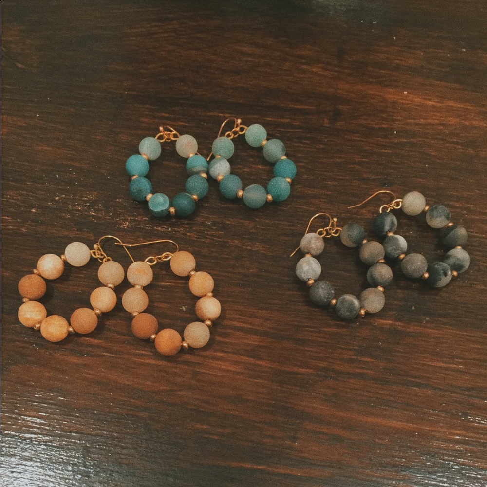 Natural Stone Earrings
